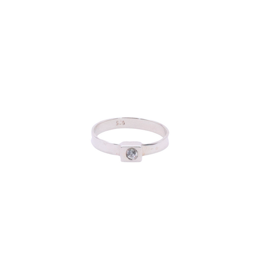 Square Cubic Zirconia Ring