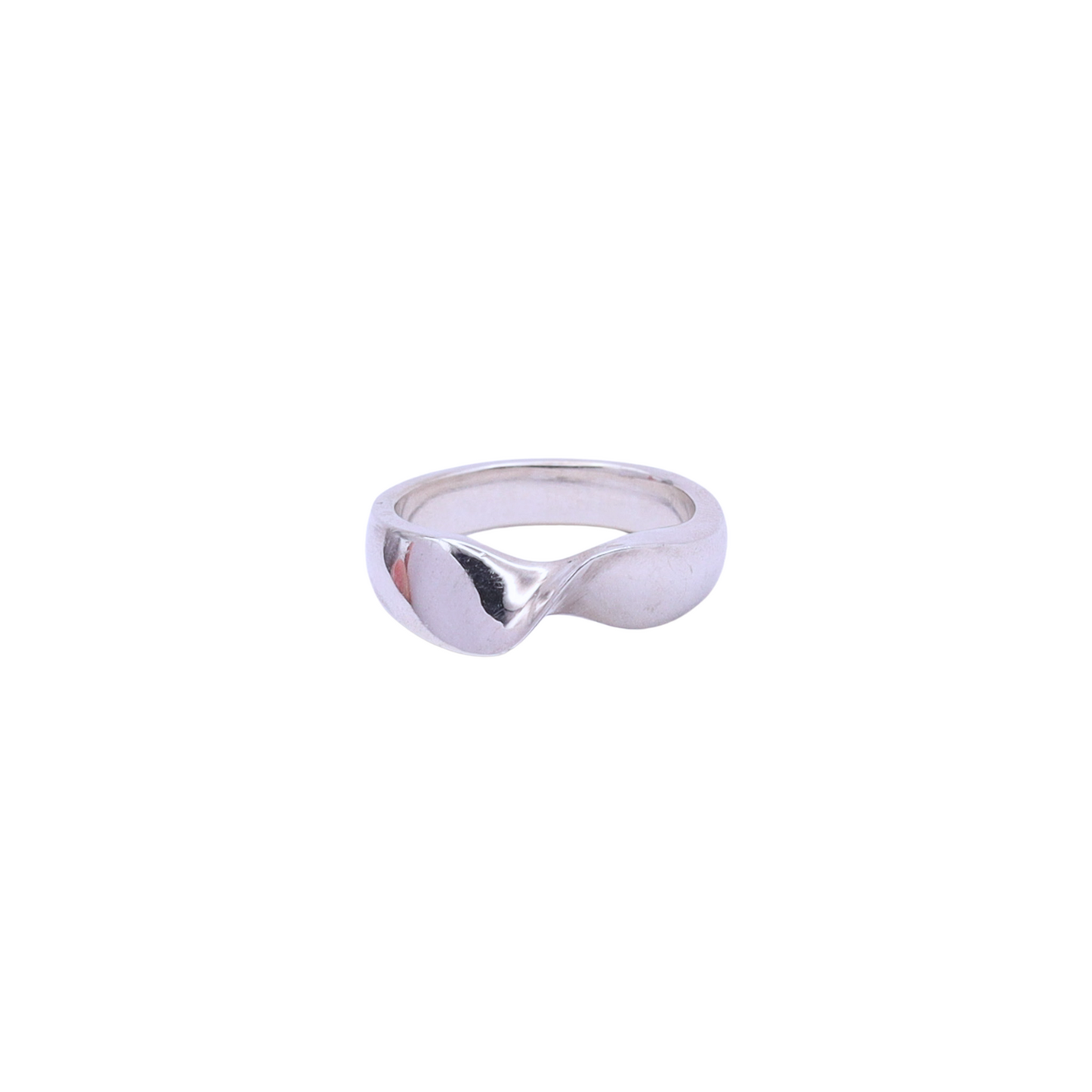 Silver Twisted Band Ring