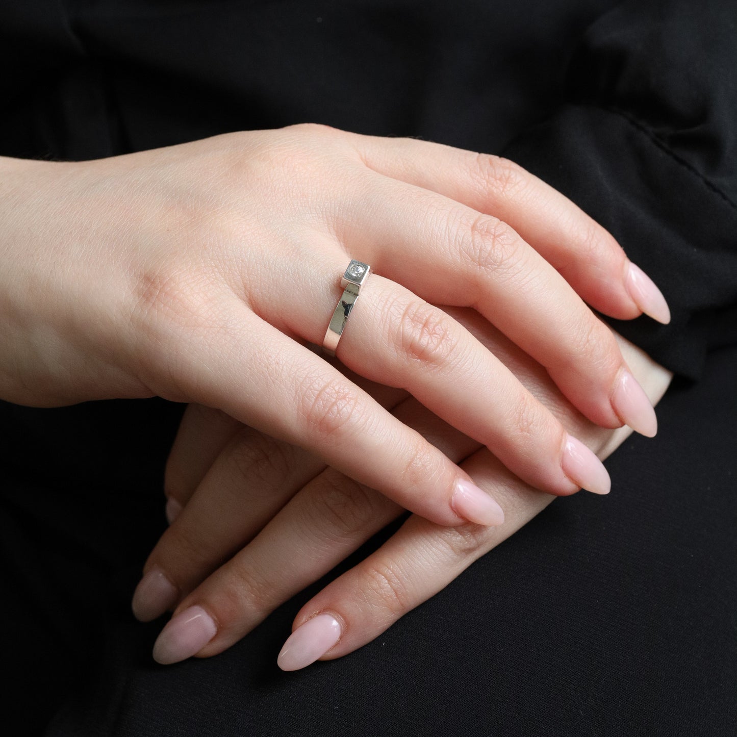 Square Cubic Zirconia Ring