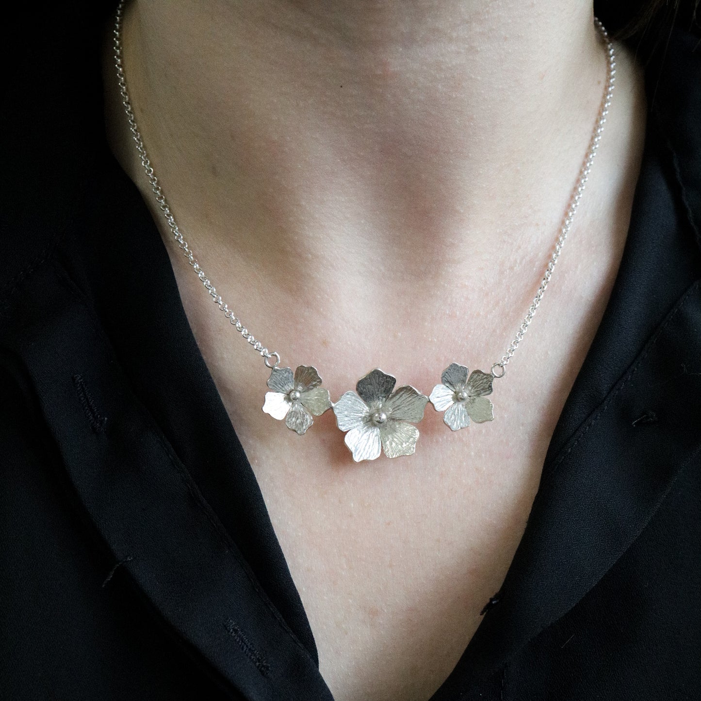 Triple Flower necklace