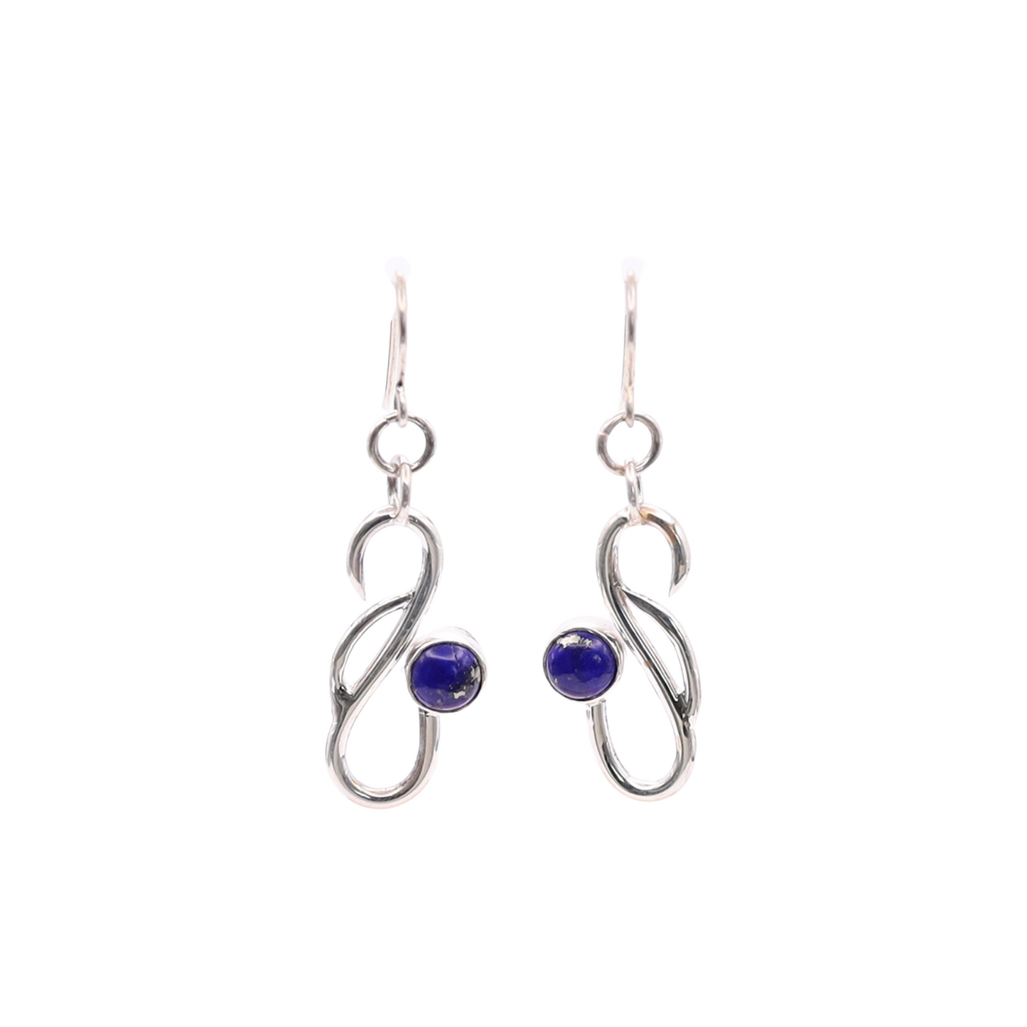 Abstract dangle lapis earrings