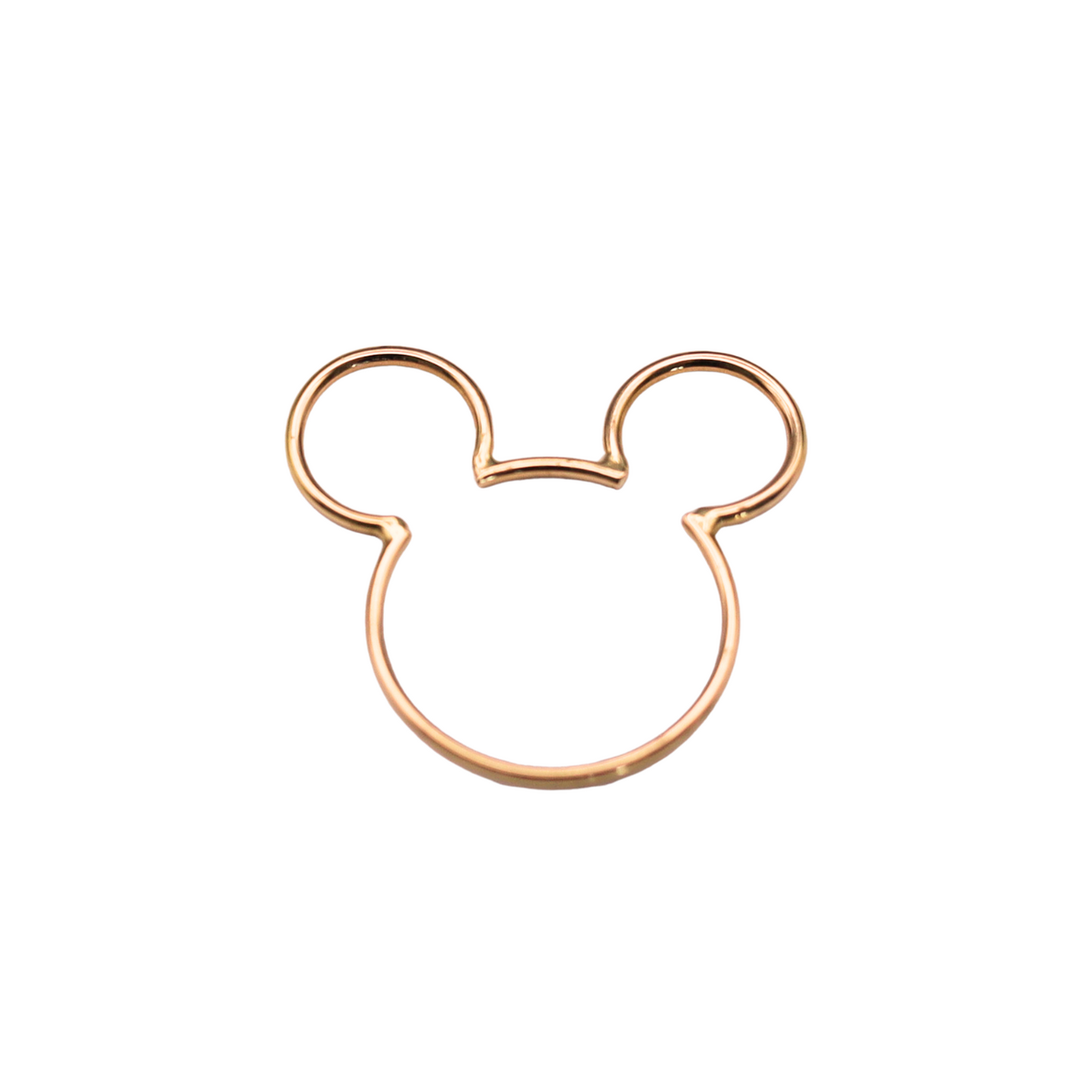 Solid 18k Gold Mickey Shape