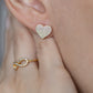 Heart-Shaped with Cubic Zirconia Stud Earrings