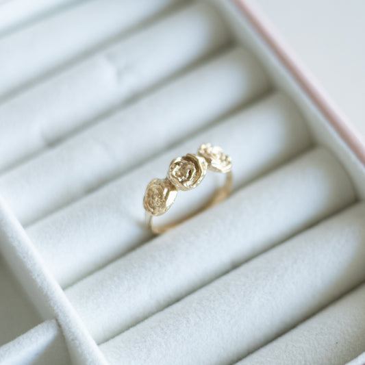 Anel Rosa Suprema em Ouro Amarelo 18k