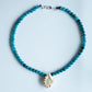 Blue Apatite & Shell Necklace