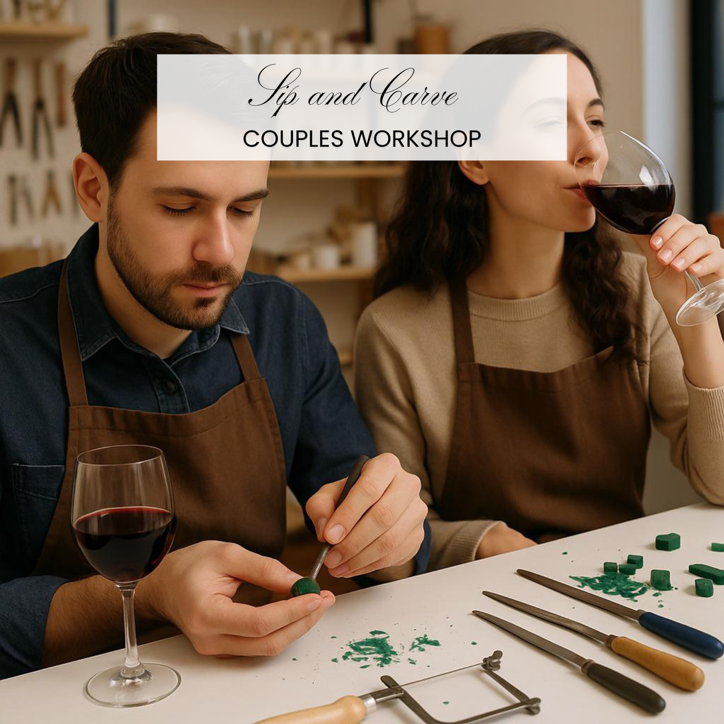 Couple Workshop — Sip & Carve While Making Your Own Matching Bands
