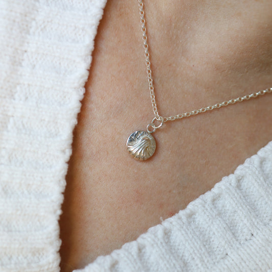 Wave Mini Medallion Necklace