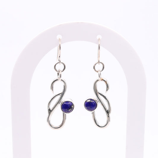 Abstract dangle lapis earrings