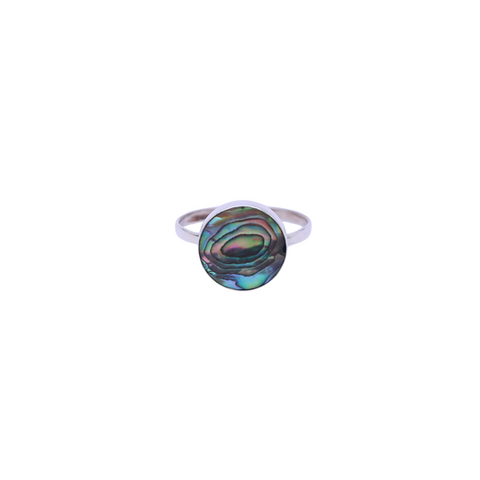 Round Ammolite Ring