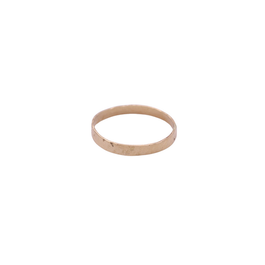 Solid 18k Gold Hammered Texture Ring