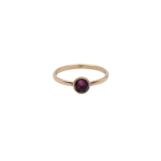 Solid 18k Gold Swarovski Crystal Ring