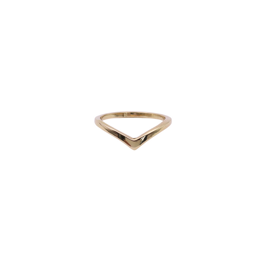 Solid 18k Gold V-Design Ring