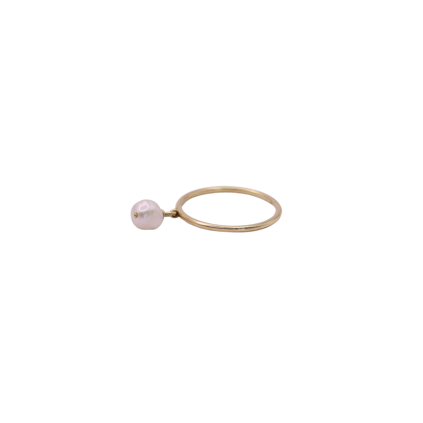 Solid 18k Gold & Baroque Pearl Ring