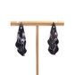 Textured Black Earrings
