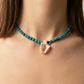 Blue Apatite & Shell Necklace
