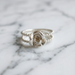 Double Beaded Rose Ring in Sterling Silver