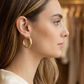 Gabriella Textured Hoop Earrings