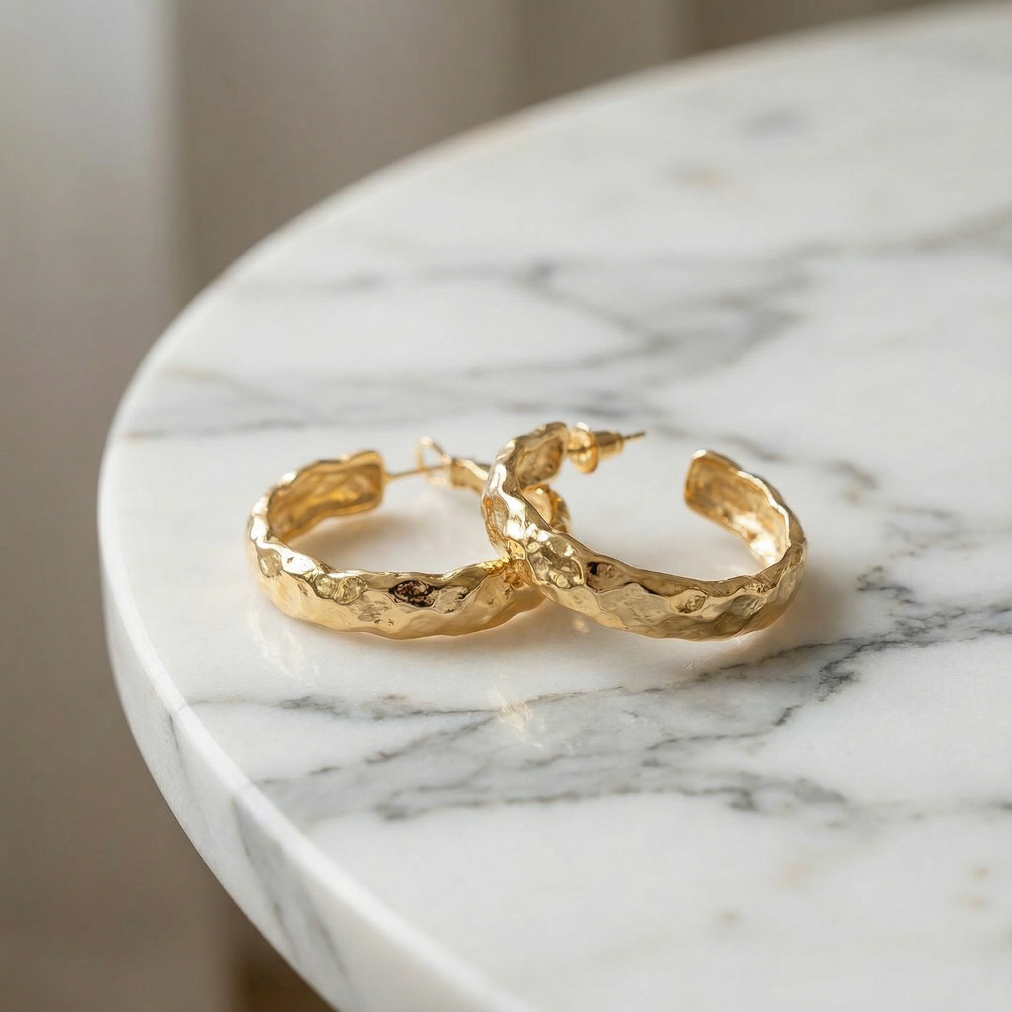 Gabriella Textured Hoop Earrings