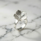 Sterling Silver Flower Textured Ring