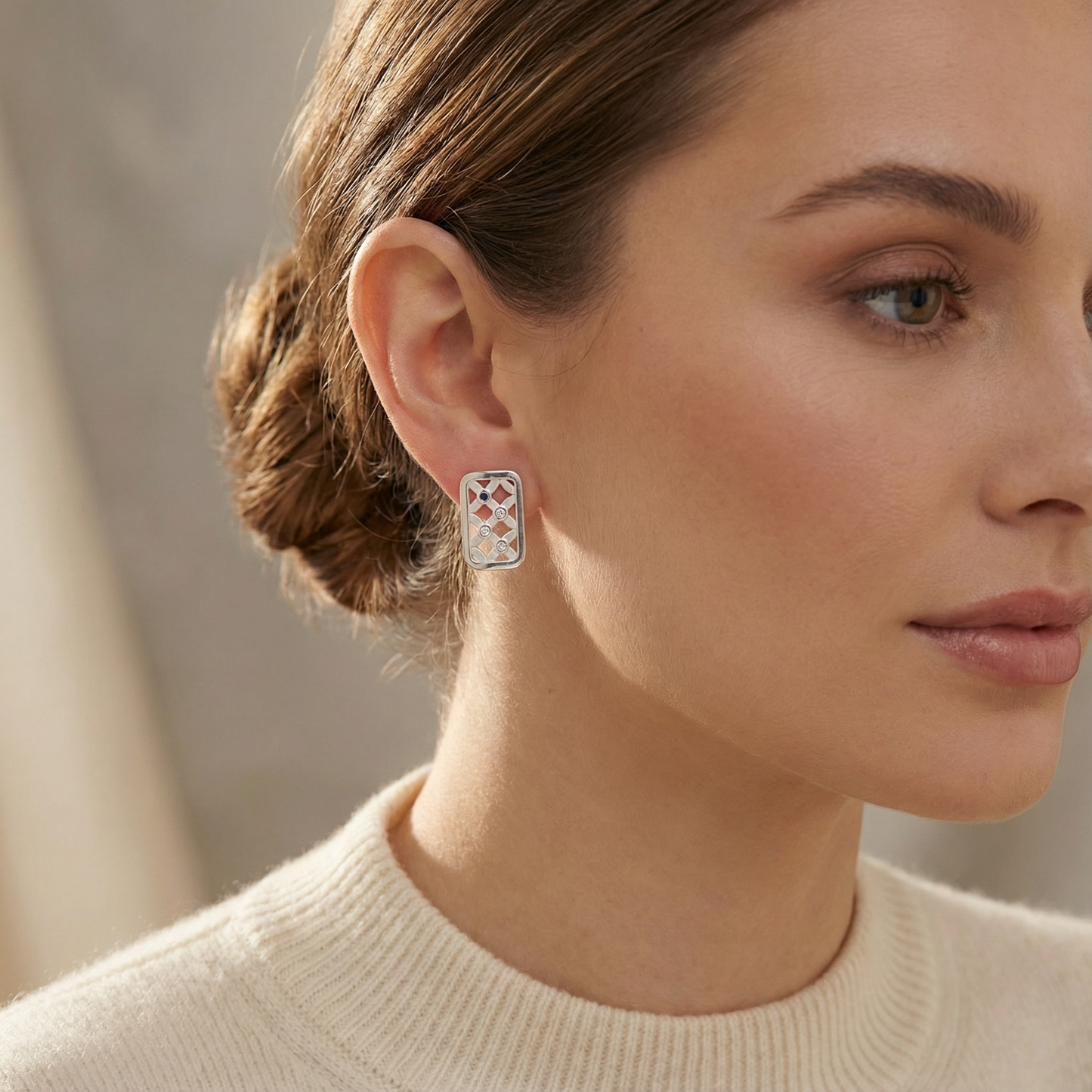 Frame Shippo Sterling Silver Earrings