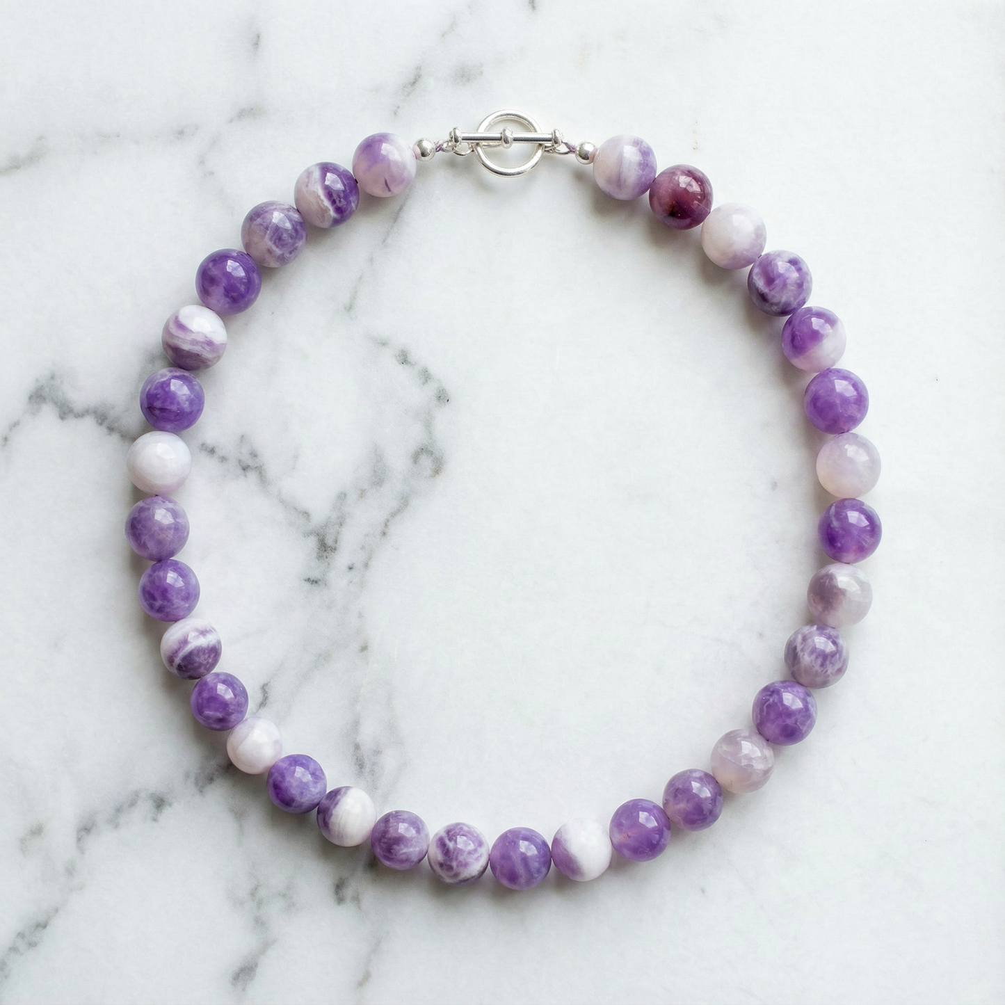 Grace Necklace with Purple Persian Chalcedony