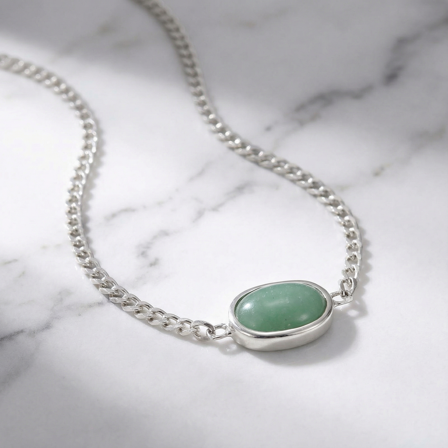 Green Chalcedony necklace