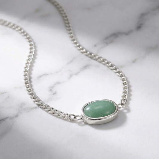Green Chalcedony necklace