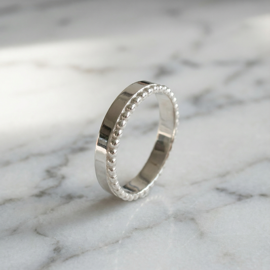 Half Band with Beaded Wire Top