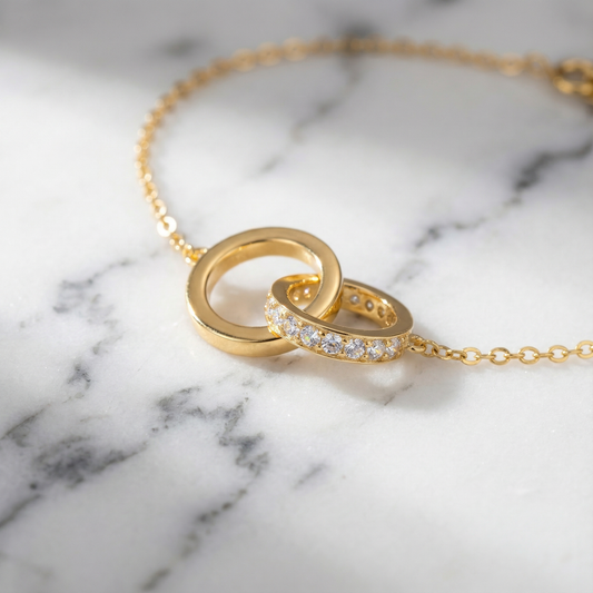 Interlocking Cubic Zirconia Bracelet