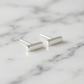 Tiny Sterling Silver Bar Stud Earrings