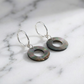 Mother of Pearl Circle Dangle Earrings