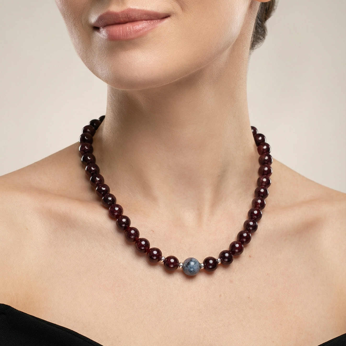Garnet & Agate | Fancy Night Necklace