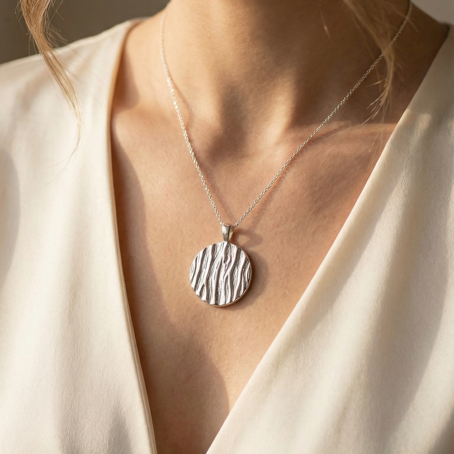 Oak Crown Medallion Necklace