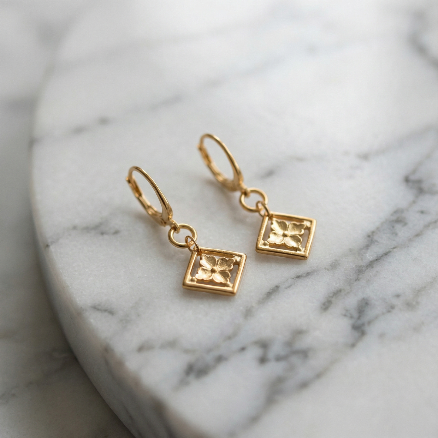 Obidome Gold-Plated Dangle Earrings