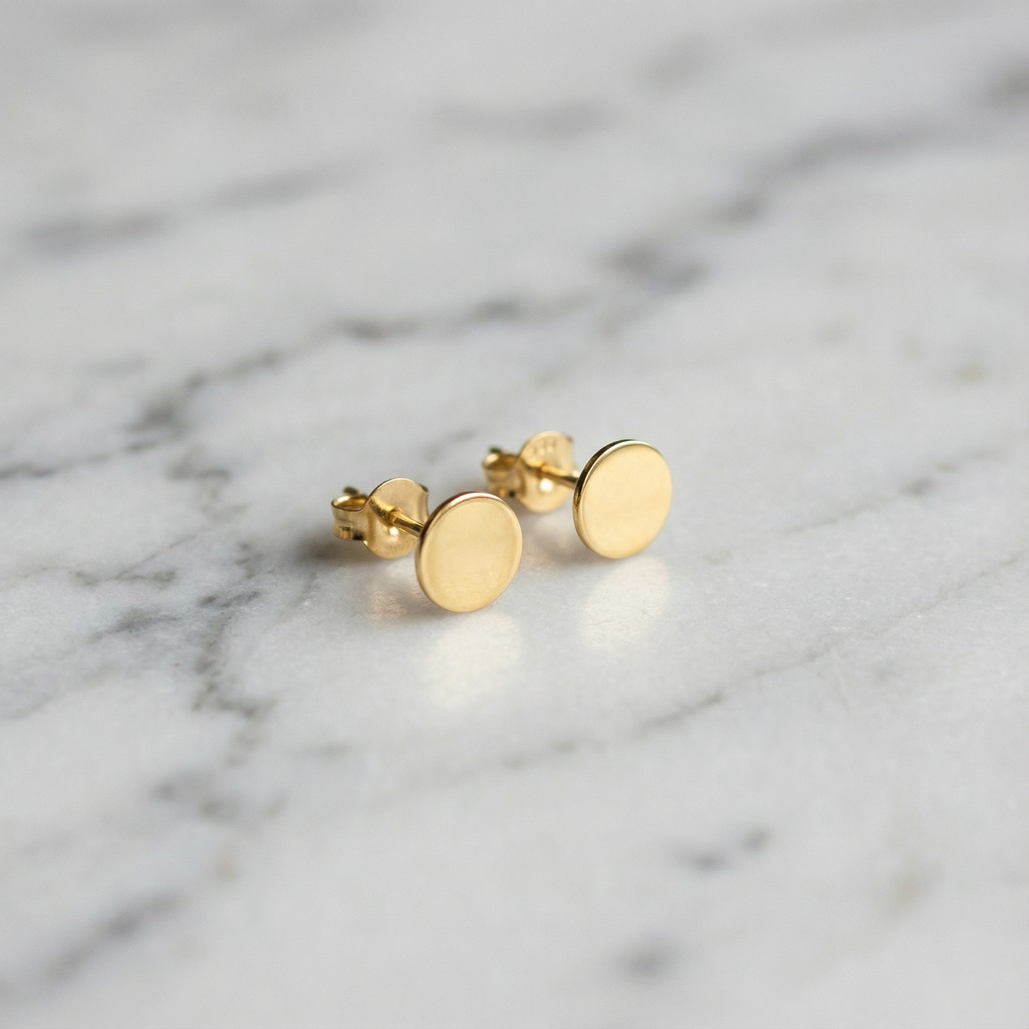 Golden Dot Stud Earrings