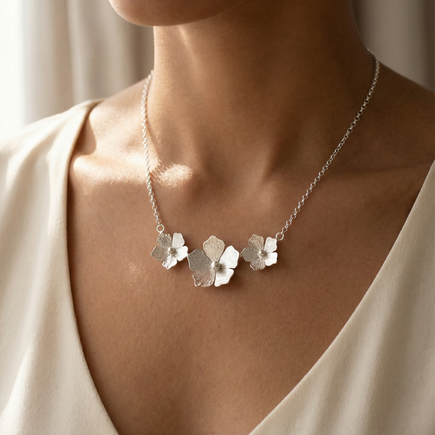 Triple Flower necklace