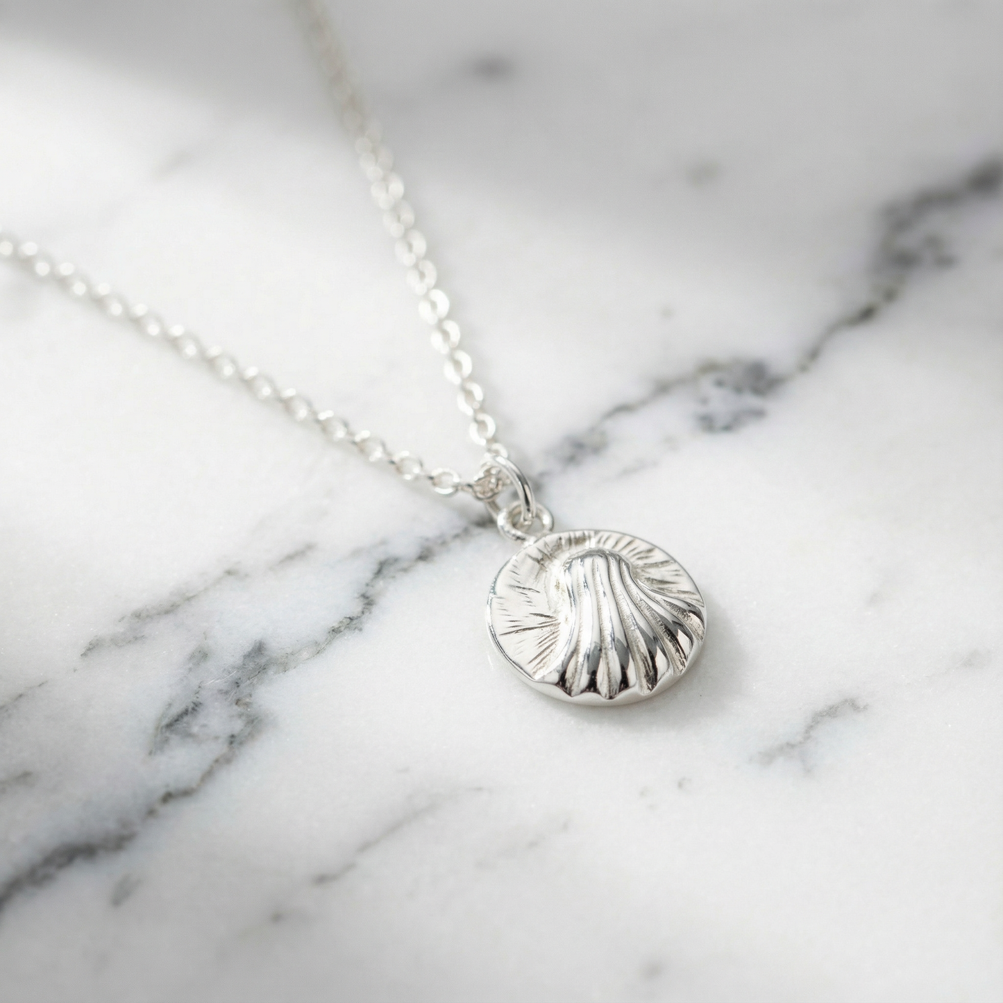 Wave Mini Medallion Necklace